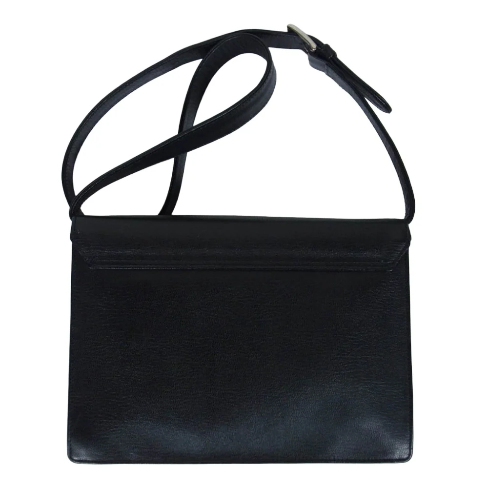 agnes b. アニエスベー VOYAGE ボヤージュ レザー ショルダー バッグ ブラック系【中古】 - Image 2