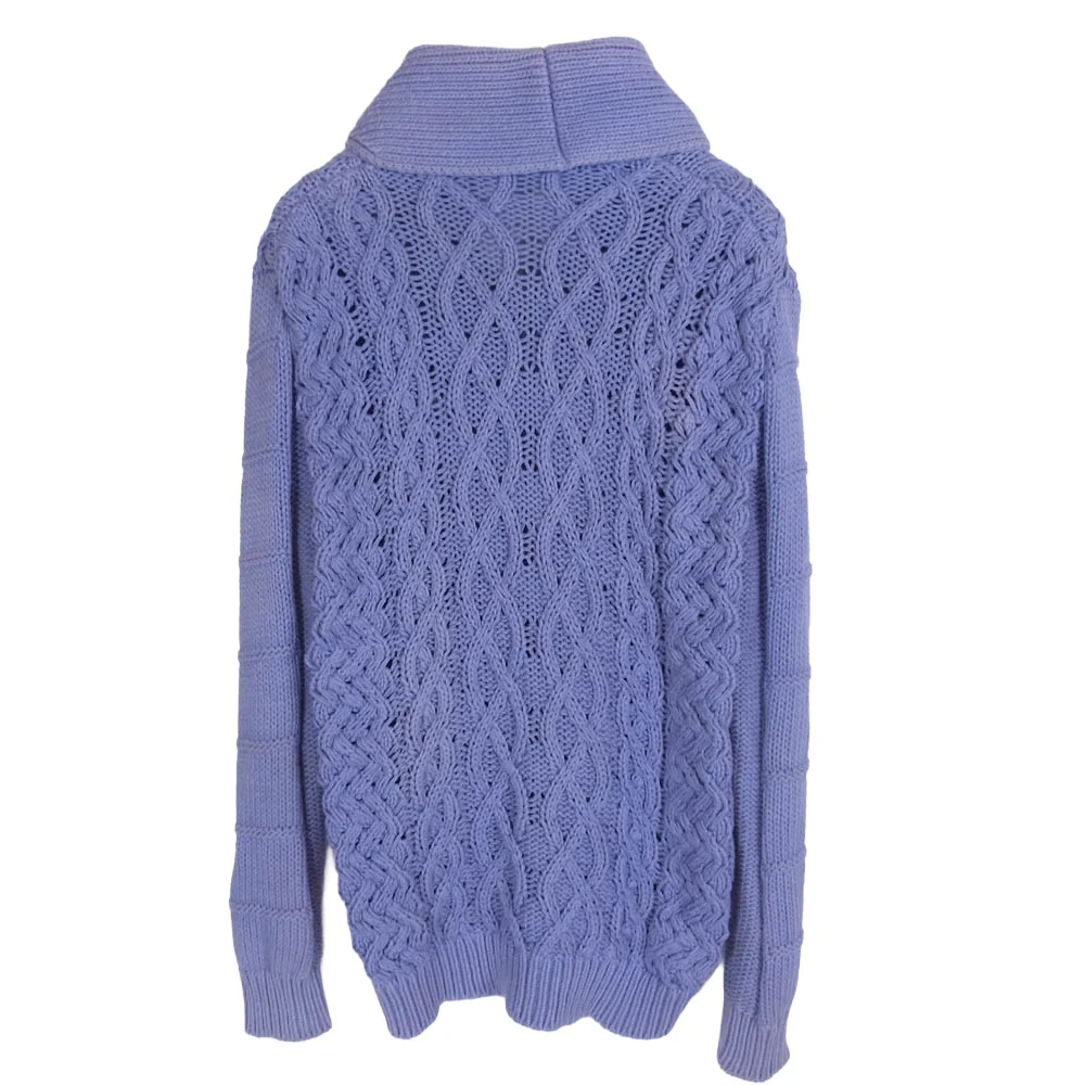 TMT ティーエムティー TKN-F1501 WASHED INDIGO CABLE CARDIGAN ウォッシュド インディゴ ケーブル カーディガン パープル系 M【中古】 - Image 2