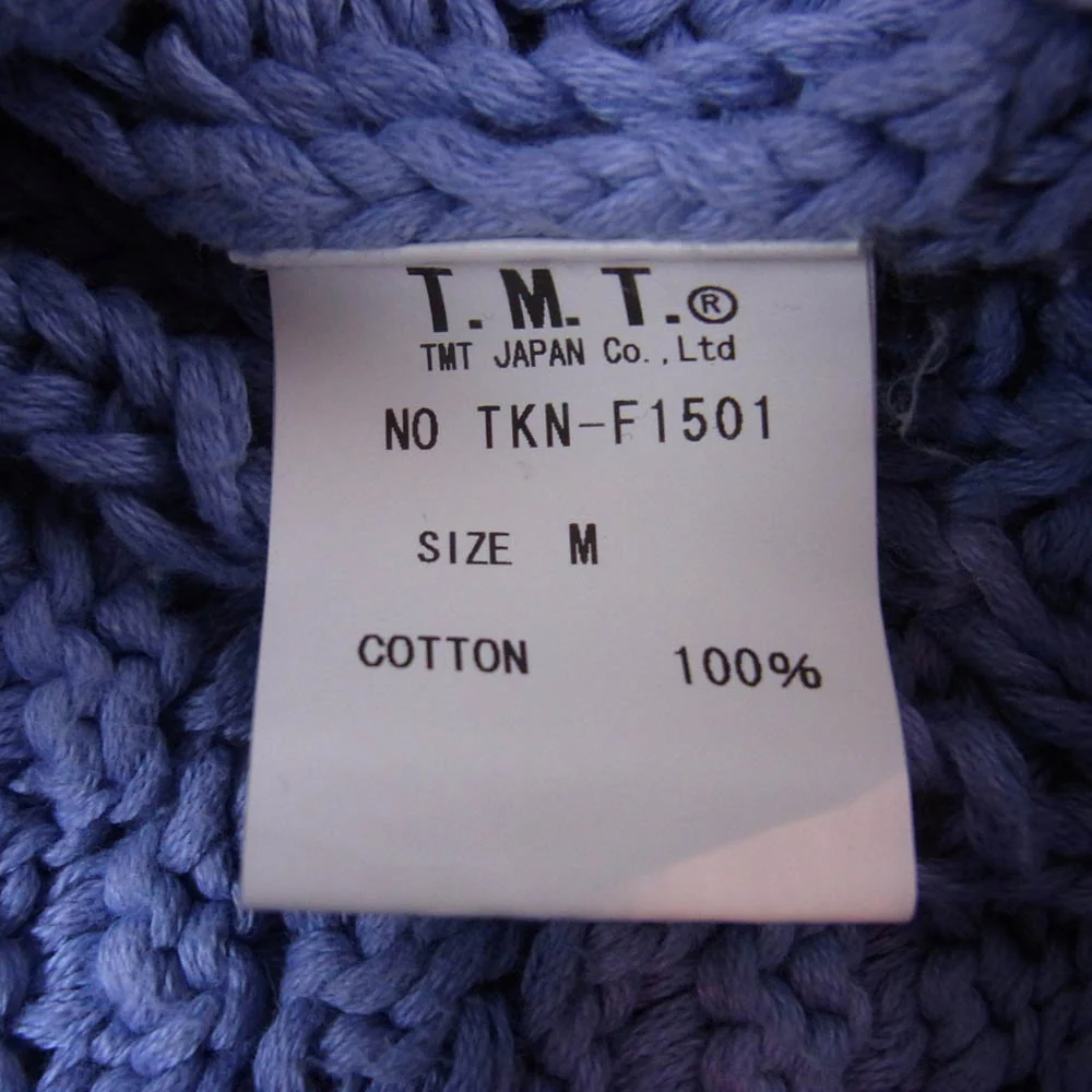 TMT ティーエムティー TKN-F1501 WASHED INDIGO CABLE CARDIGAN ウォッシュド インディゴ ケーブル カーディガン パープル系 M【中古】 - Image 4