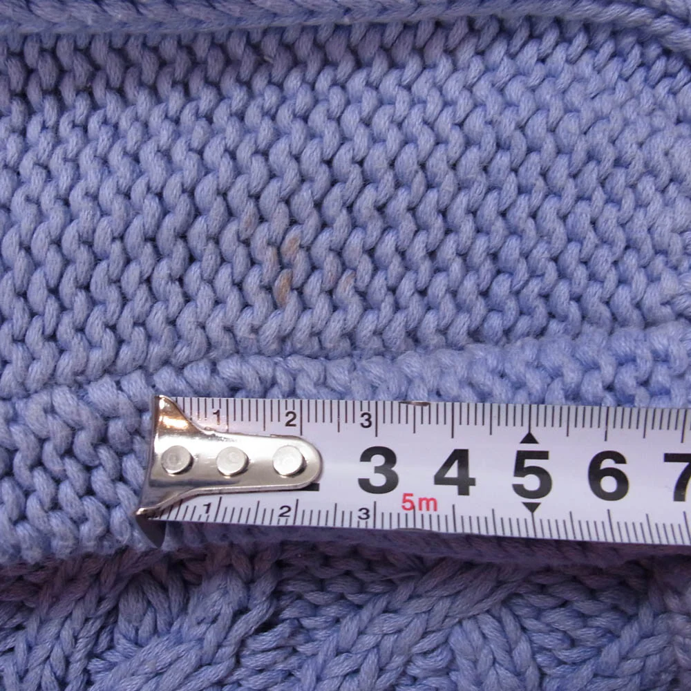 TMT ティーエムティー TKN-F1501 WASHED INDIGO CABLE CARDIGAN ウォッシュド インディゴ ケーブル カーディガン パープル系 M【中古】 - Image 8