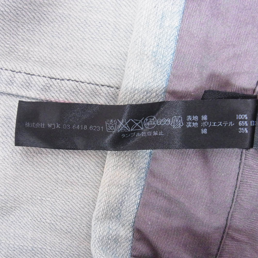 wjk ダブルジェイケイ フロントフック ホックボタン デニムシャツ ライトブルー系 M【中古】 - Image 6