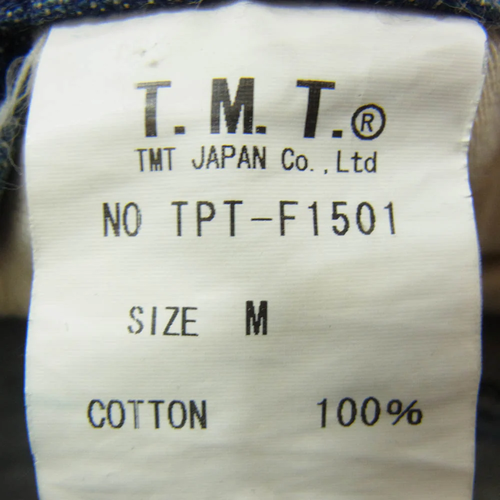 TMT ティーエムティー TPT-F1501 ペンキ加工 ボタンフライ 赤耳 デニムパンツ インディゴブルー系 M【中古】 - Image 4