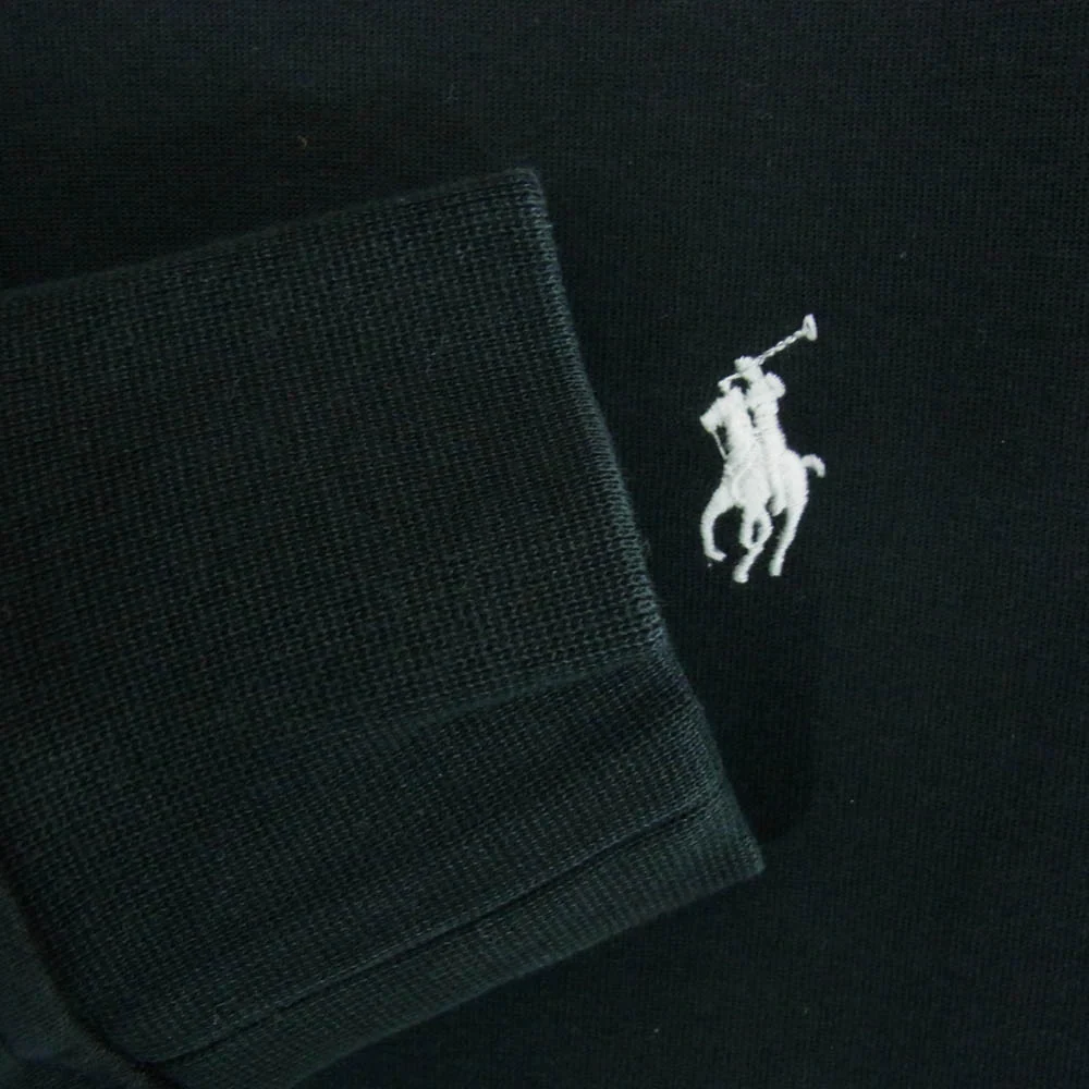 POLO RALPH LAUREN ポロ・ラルフローレン ダブルニットボンバージャケット ポニーロゴ アクションプリーツ ブルゾン ブラック系 M【中古】 - Image 4