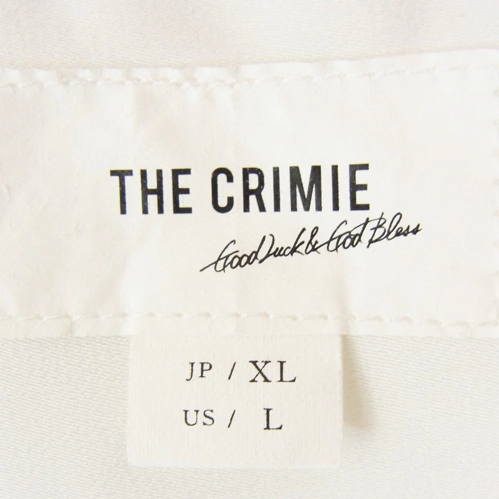 CRIMIE クライミー CR1-02D3-SS03 FLAP POCKET EASY CARE SHORT SLEEVE SHIRT フラップ ポケット サテン 半袖 シャツ ホワイト系 XL【中古】 - Image 4