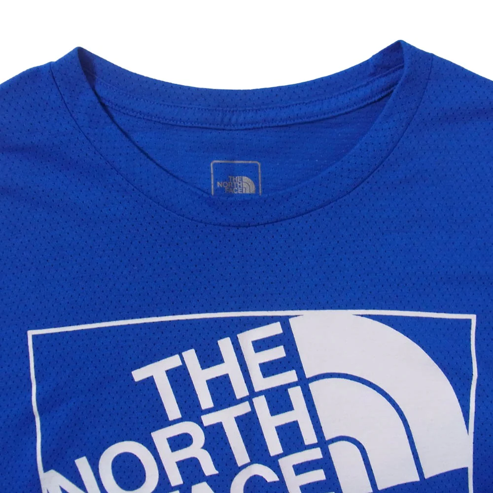 THE NORTH FACE ノースフェイス NT11868 DAIAGONAL LOGO MESH TEE ダイアゴナル ロゴ メッシュ ロゴプリント ランニング Tシャツ 半袖カットソー ブルー ブルー系 M【中古】 - Image 3