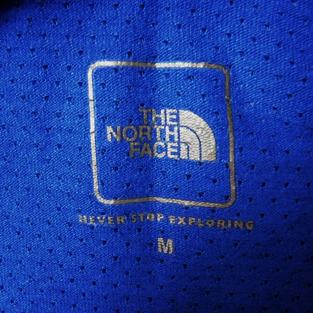 THE NORTH FACE ノースフェイス NT11868 DAIAGONAL LOGO MESH TEE ダイアゴナル ロゴ メッシュ ロゴプリント ランニング Tシャツ 半袖カットソー ブルー ブルー系 M【中古】 - Image 4