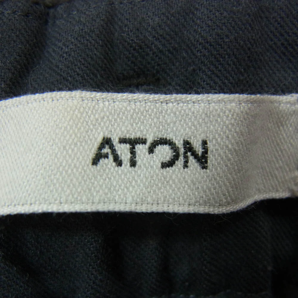 ATON エイトン 7074533 コーデュロイ コットン 日本製 ロング パンツ ブラック系 02【中古】 - Image 3