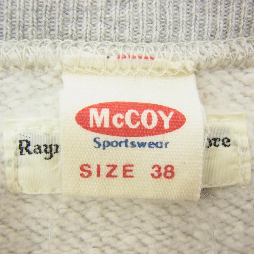 The REAL McCOY'S ザリアルマッコイズ 旧マッコイ McCOY SPORTS WEAR RAYMOND GENERAL STORE マッコイスポーツウェア 半袖 ラグラン スウェット グレー系 38【中古】 - Image 4