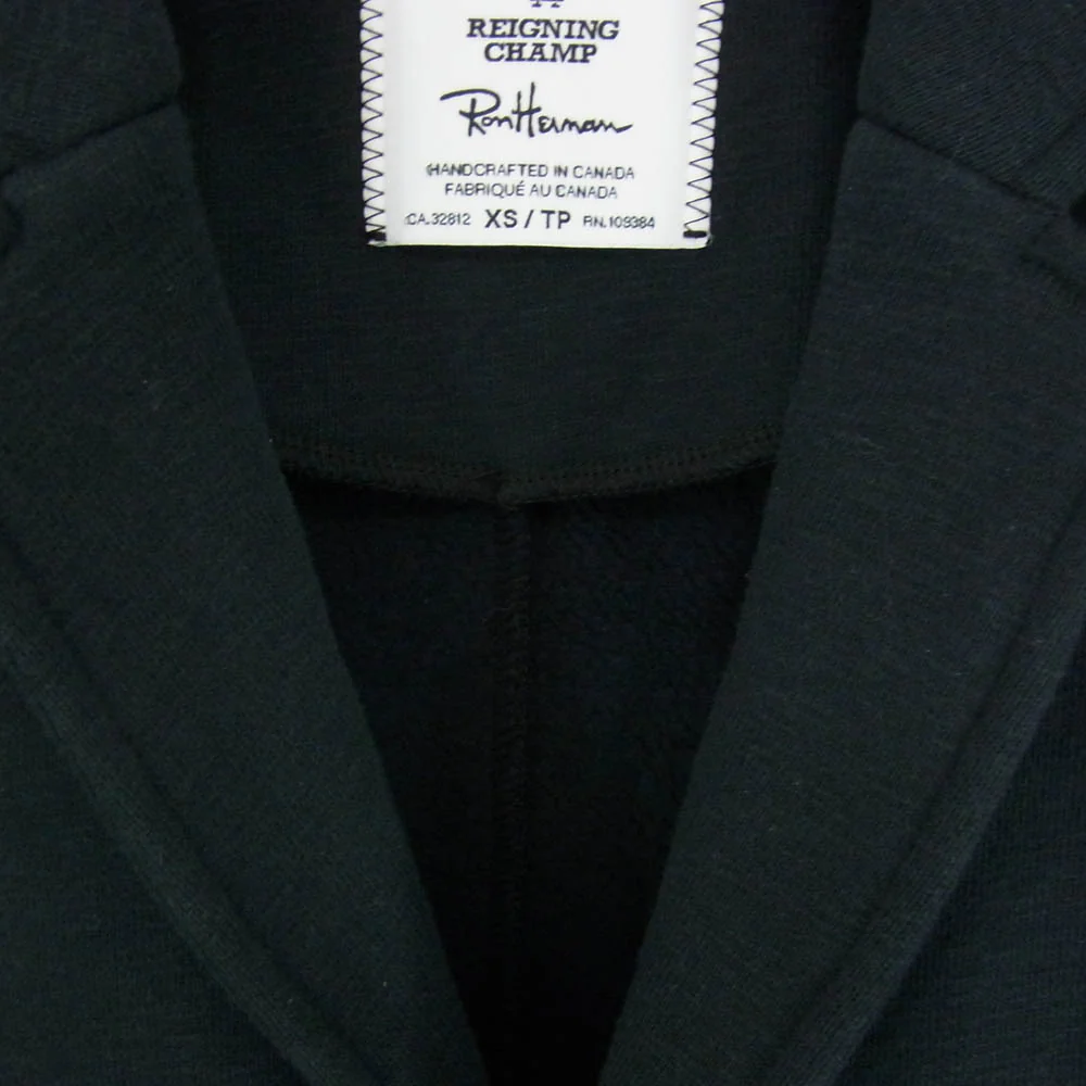 Ron Herman ロンハーマン RC-4051 × REIGNING CHAMP レイニングチャンプ Slub Terry Jacket スウェット ジャケット ブラック系 S【中古】 - Image 3