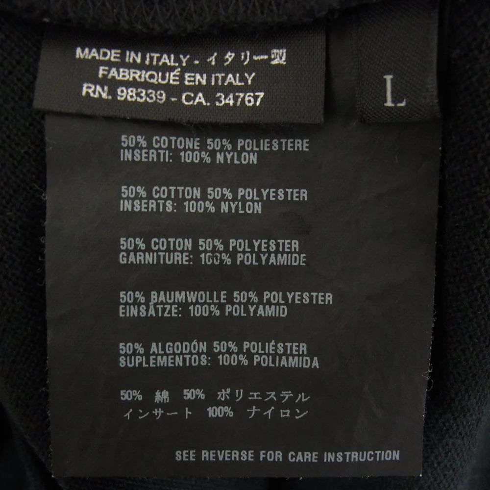 PRADA SPORTS プラダスポーツ ジップポケット ラバーロゴ 半袖 ポロシャツ ブラック系 L【中古】 - Image 5