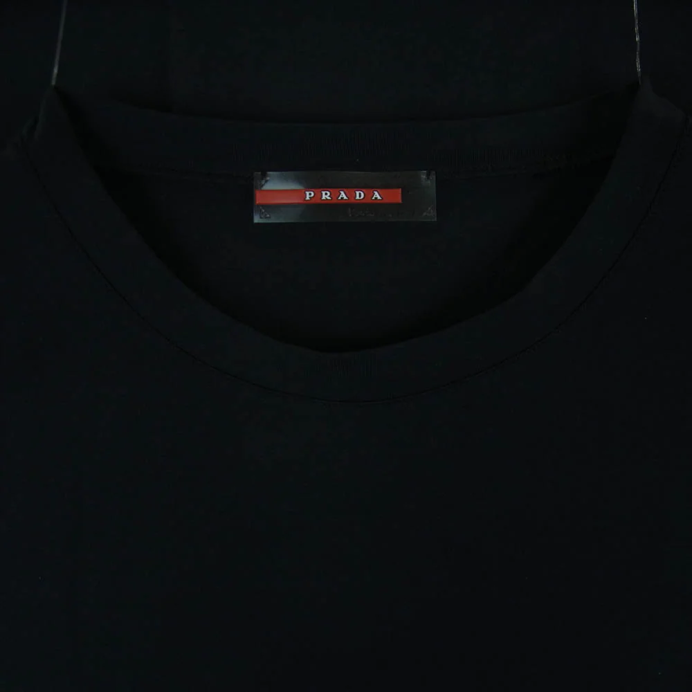 PRADA SPORTS プラダスポーツ バックジップポケット ラバーロゴ 半袖 Tシャツ ダークネイビー系 黒に近いダークネイビー系 M【中古】 - Image 3