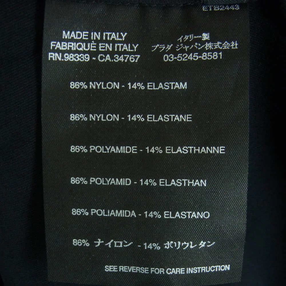 PRADA SPORTS プラダスポーツ バックジップポケット ラバーロゴ 半袖 Tシャツ ダークネイビー系 黒に近いダークネイビー系 M【中古】 - Image 6