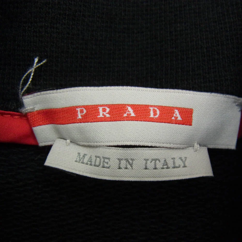 PRADA SPORTS プラダスポーツ 00s ロゴ ダブルジップ スウェット トレーナー ブラック系 M【中古】 - Image 5