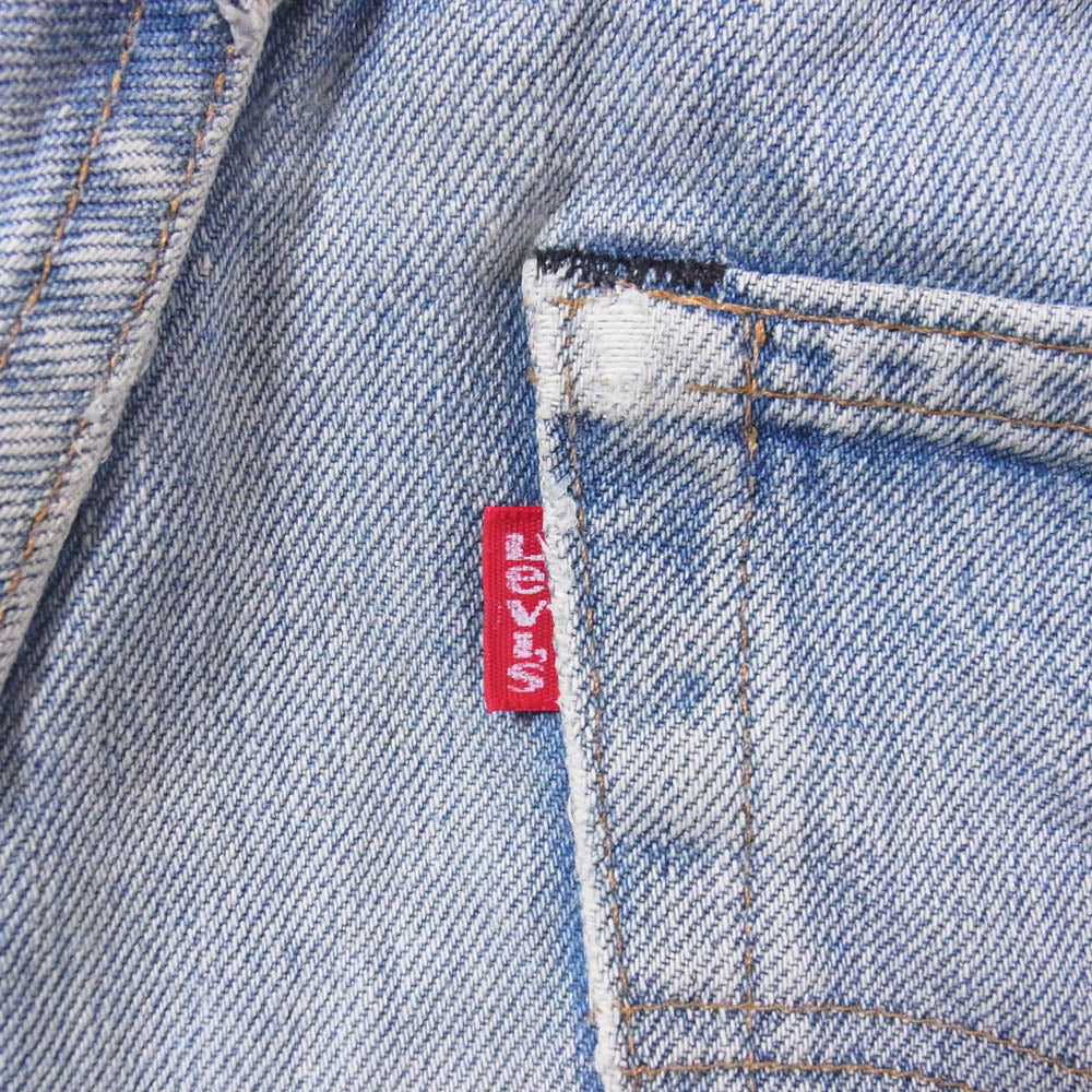 Levi's リーバイス 80s 501 赤耳 ボタン裏刻印524 デニム パンツ ライトブルー系 W28W36【中古】 - Image 3