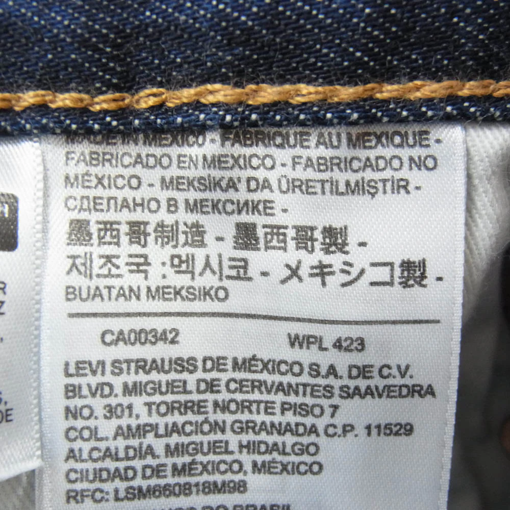 STUSSY ステューシー A1592-0000 x LEVI'S × DENIM TEARS 501DT リーバイス デニムティアーズ インディゴ デニムパンツ インディゴブルー系 32【中古】 - Image 4