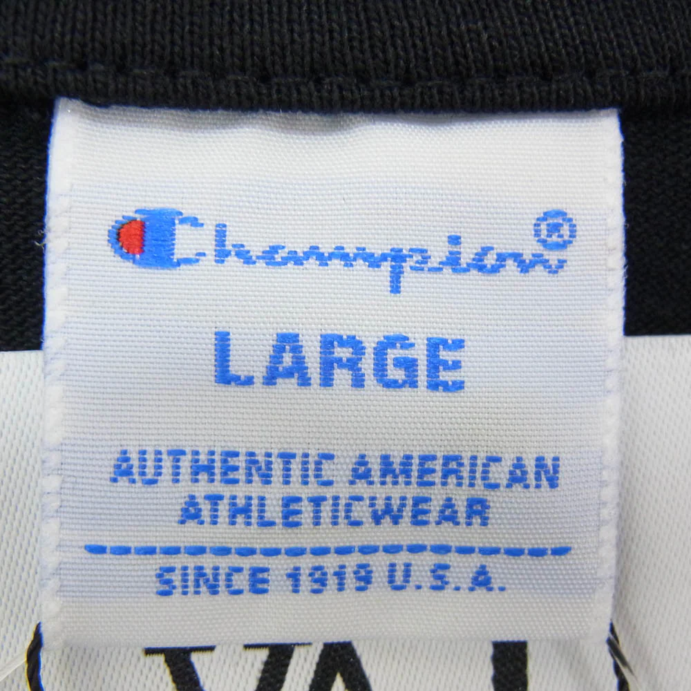 ヴァリアスアーティスツ × Champion チャンピオン PEANUTS FRAGMENTS TEE ピーナッツ フラグメント Tシャツ 半袖カットソー ブラック系 L【極上美品】【中古】 - Image 4