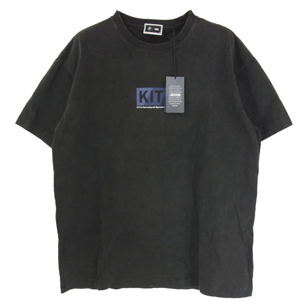 KITH キス 24AW KMH033030 × BMW ビーエムダブリュー Technoviolet Vintage Tee ヴィンテージ加工 ロゴプリント Tシャツ 半袖カットソー ブラック系 M【新古品】【未使用】【中古】