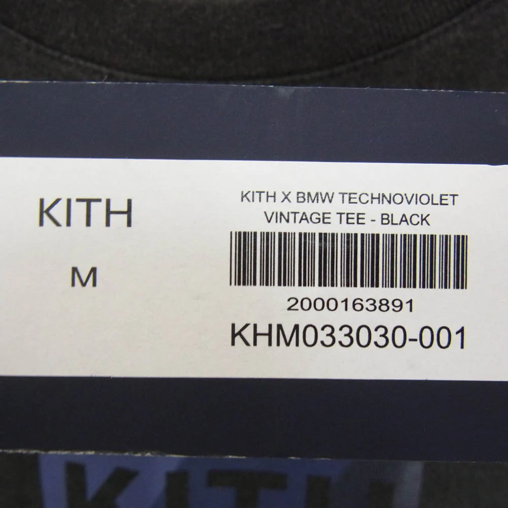 KITH キス 24AW KMH033030 × BMW ビーエムダブリュー Technoviolet Vintage Tee ヴィンテージ加工 ロゴプリント Tシャツ 半袖カットソー ブラック系 M【新古品】【未使用】【中古】 - Image 6