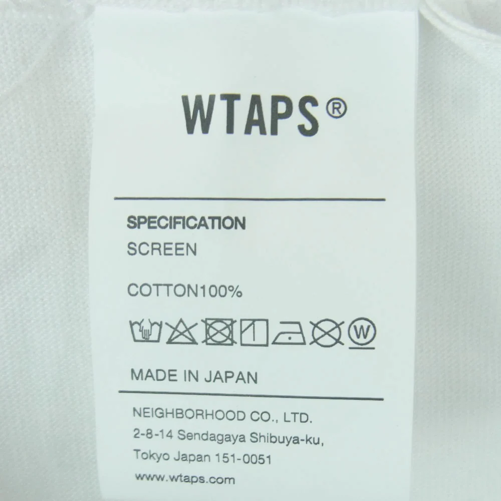 WTAPS ダブルタップス 22AW 222PCDT-ST01S EVIL TIP TEE イヴィル ティップ フロント ロゴ Tシャツ 半袖 カットソー ホワイト系 03【美品】【中古】 - Image 5