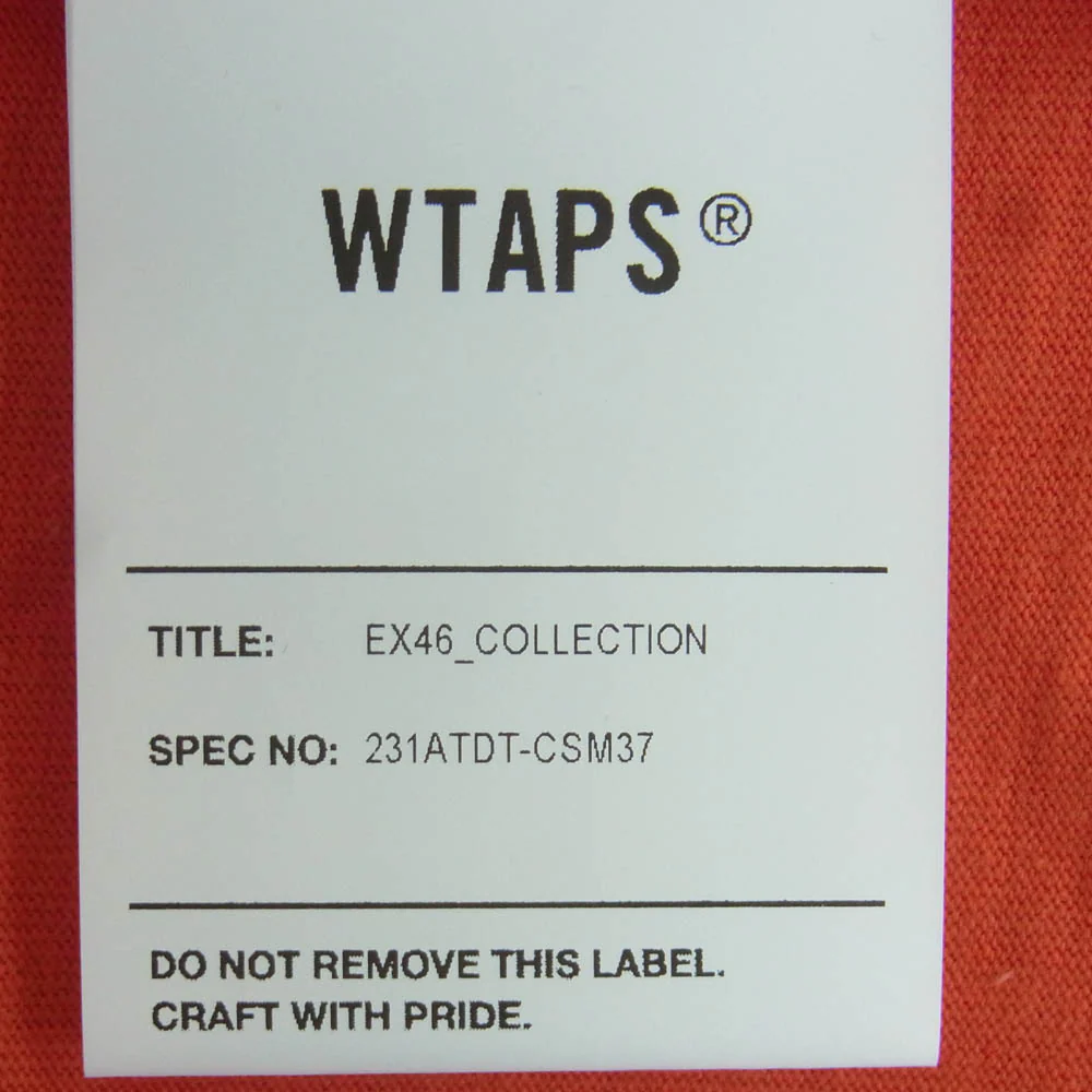 WTAPS ダブルタップス 23SS 231ATDT-CSM37 SAC CTPL LEAGUE サック シーティーピーエル リーグ 胸ポケット ロゴ Tシャツ 半袖 カットソー レッド系 02【極上美品】【中古】 - Image 5