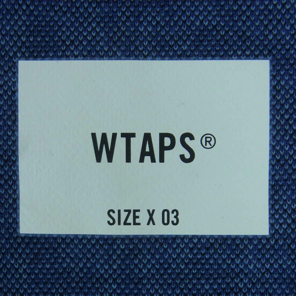 WTAPS ダブルタップス 24SS 241ATDT-CSM25 BDY SS COTTON SIGN TEE ボーディー ショート スリーブ コットン サイン Tシャツ 半袖 カットソー ブルー系 ネイビー系 03【極上美品】【中古】 - Image 4