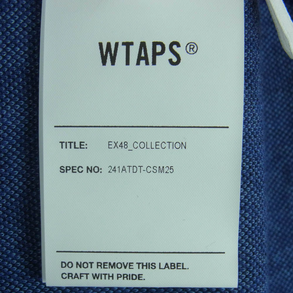 WTAPS ダブルタップス 24SS 241ATDT-CSM25 BDY SS COTTON SIGN TEE ボーディー ショート スリーブ コットン サイン Tシャツ 半袖 カットソー ブルー系 ネイビー系 03【極上美品】【中古】 - Image 5