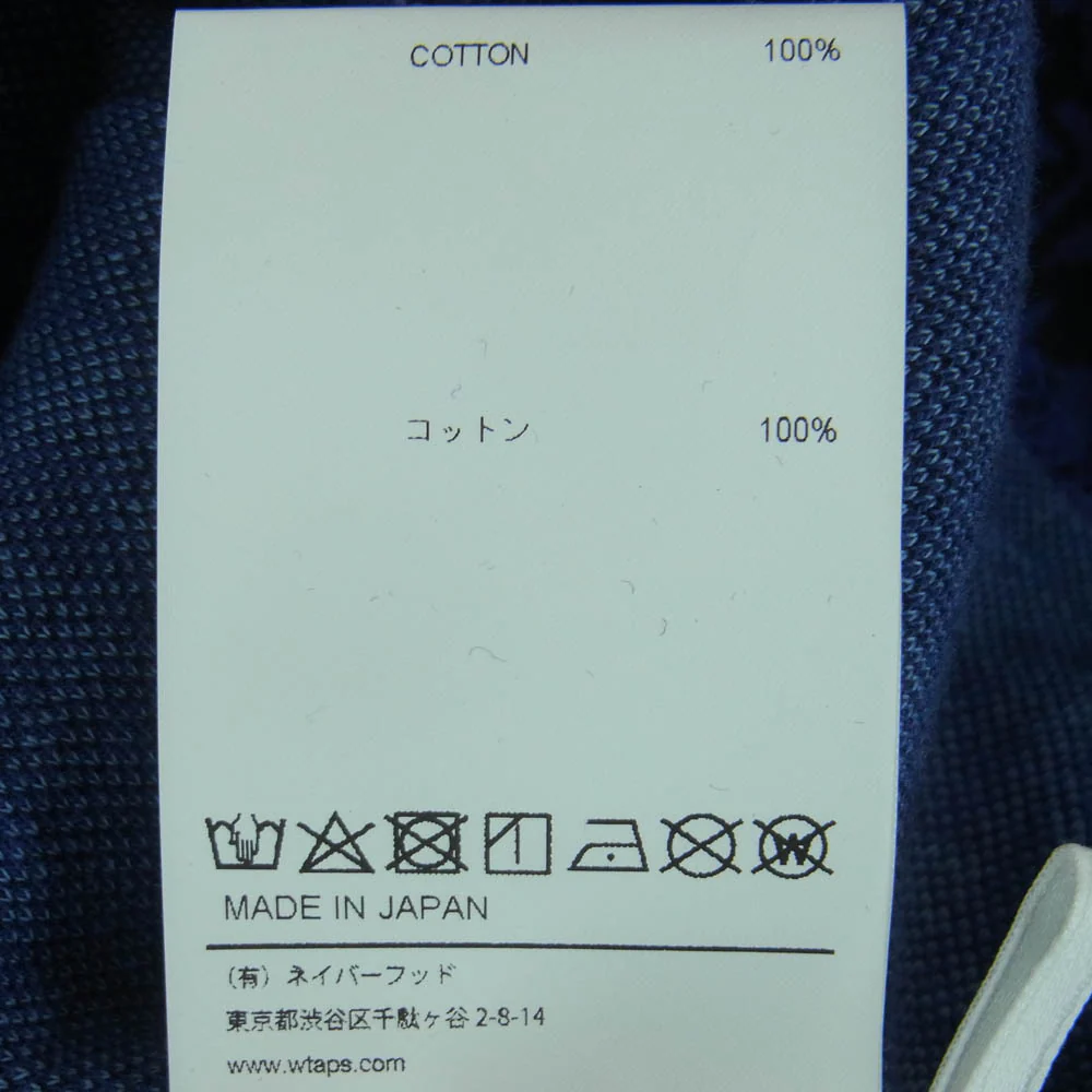 WTAPS ダブルタップス 24SS 241ATDT-CSM25 BDY SS COTTON SIGN TEE ボーディー ショート スリーブ コットン サイン Tシャツ 半袖 カットソー ブルー系 ネイビー系 03【極上美品】【中古】 - Image 6