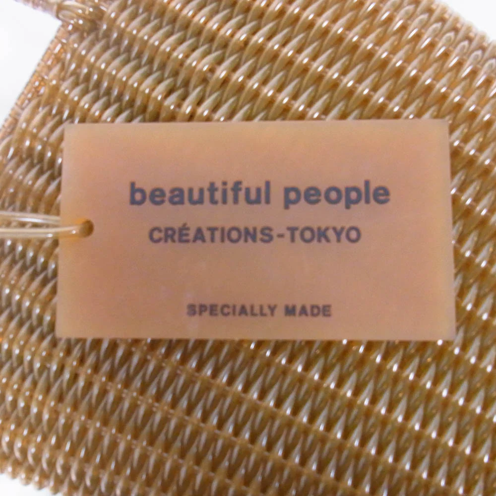 beautiful people ビューティフルピープル チューブ PVC カゴ トート バッグ ブラウン系【中古】 - Image 6