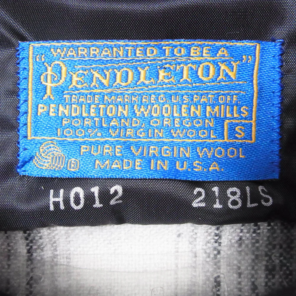 PENDLETON ペンドルトン Vintage ヴィンテージ 70s ウール 長袖 チェック シャツ ブラック系 S【中古】 - Image 6
