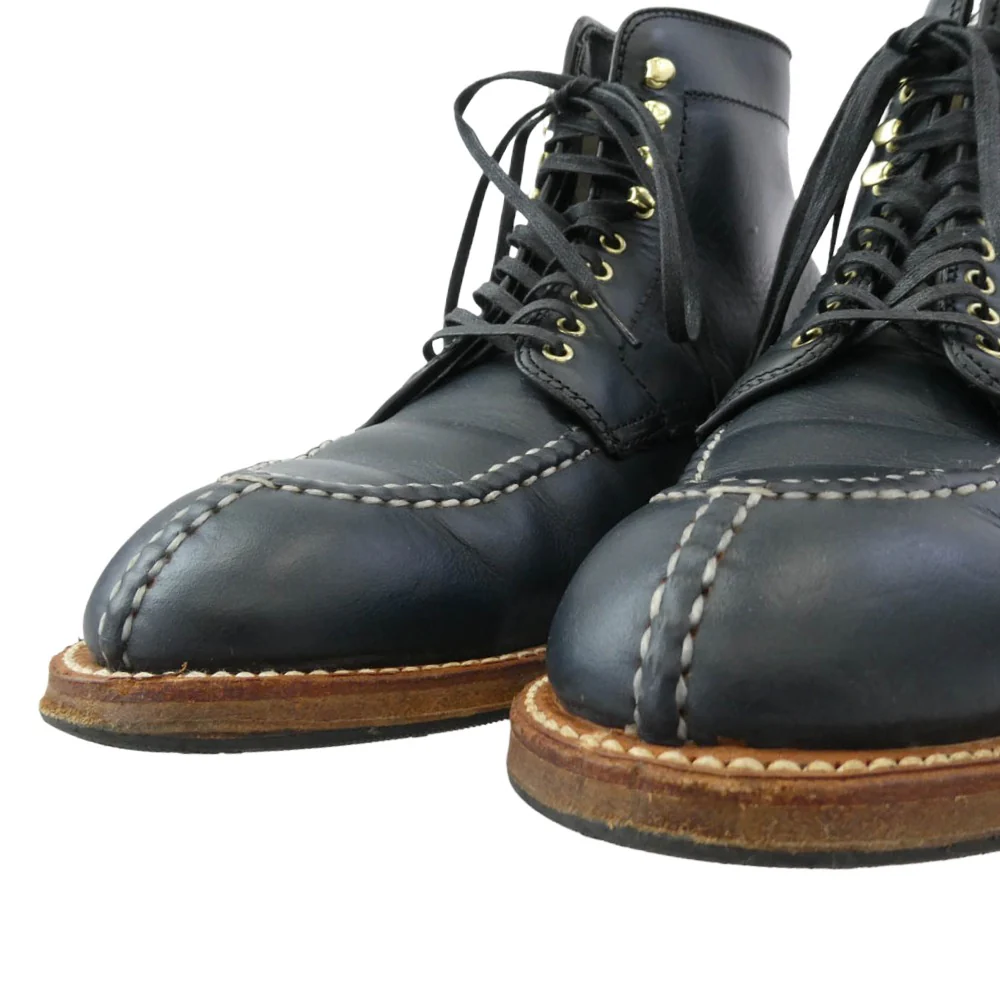 ALDEN オールデン バーニーズニューヨーク別注 クロムエクセル ネイビー タンカー ブーツ ブラック系 7.5【中古】 - Image 4