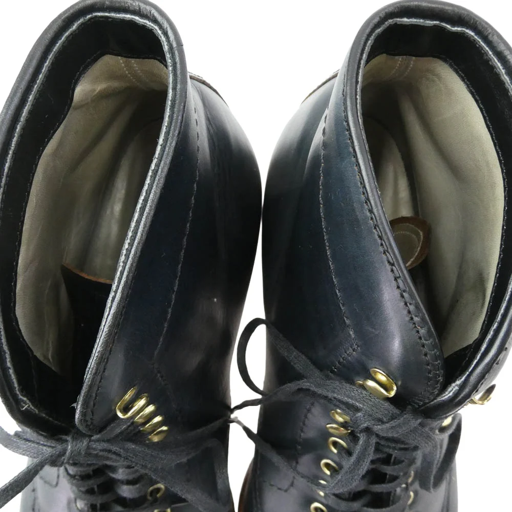 ALDEN オールデン バーニーズニューヨーク別注 クロムエクセル ネイビー タンカー ブーツ ブラック系 7.5【中古】 - Image 5