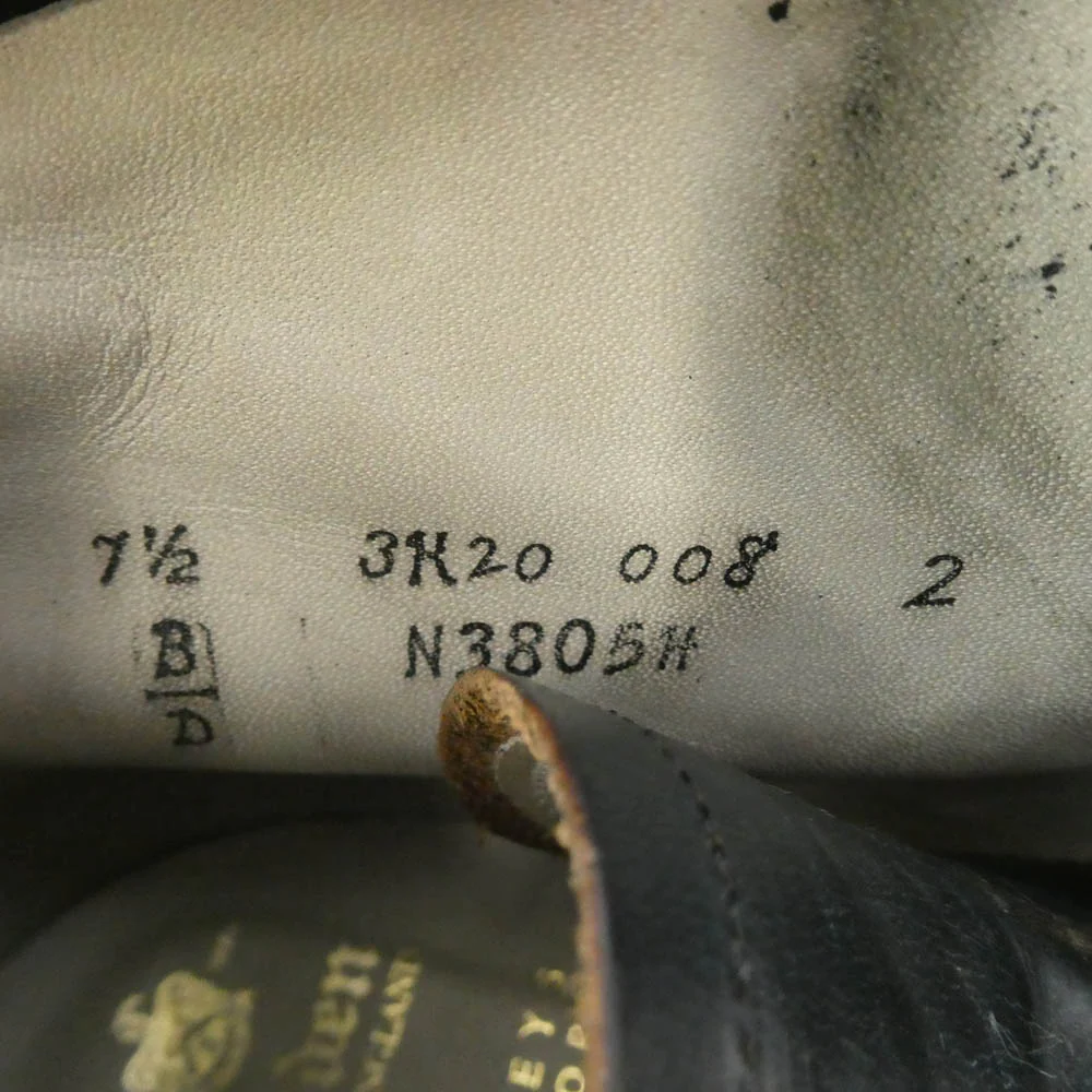 ALDEN オールデン バーニーズニューヨーク別注 クロムエクセル ネイビー タンカー ブーツ ブラック系 7.5【中古】 - Image 7