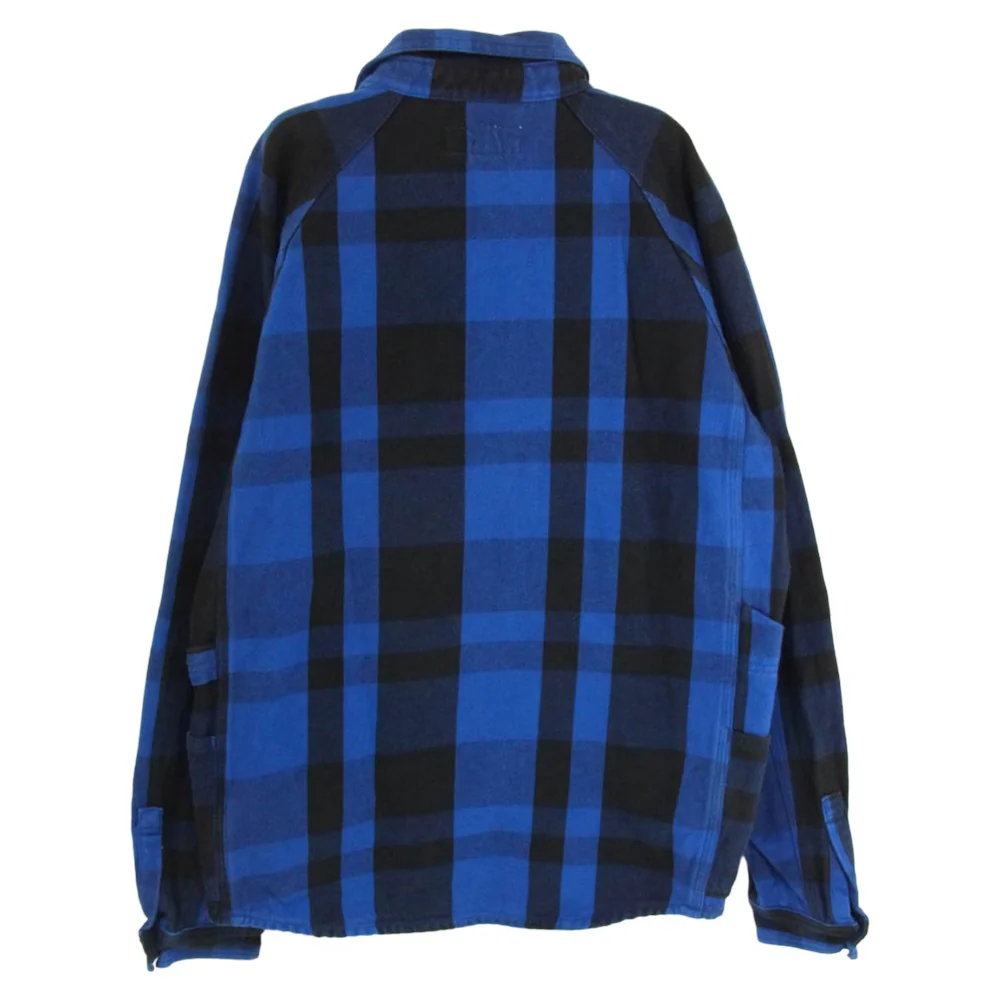 SASAFRAS ササフラス GARDENER HALF ガーデナーハーフ バッファローチェック シャツ ジャケット ブルー系 S【中古】 - Image 2