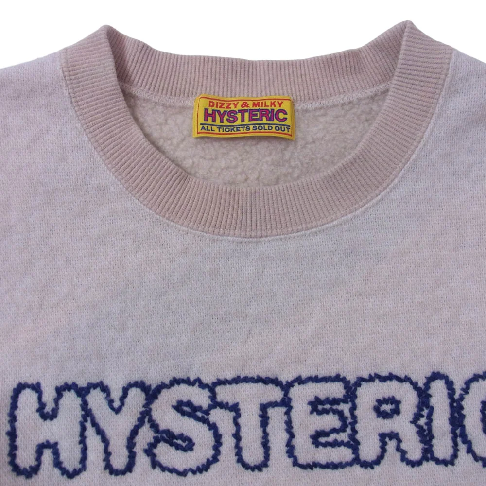 HYSTERIC GLAMOUR ヒステリックグラマー 24AW 01243CS05 RED EYE FLASH 刺繍 オーバーサイズ クルーネック スウェット ニット ベージュ系 FREE【中古】 - Image 3