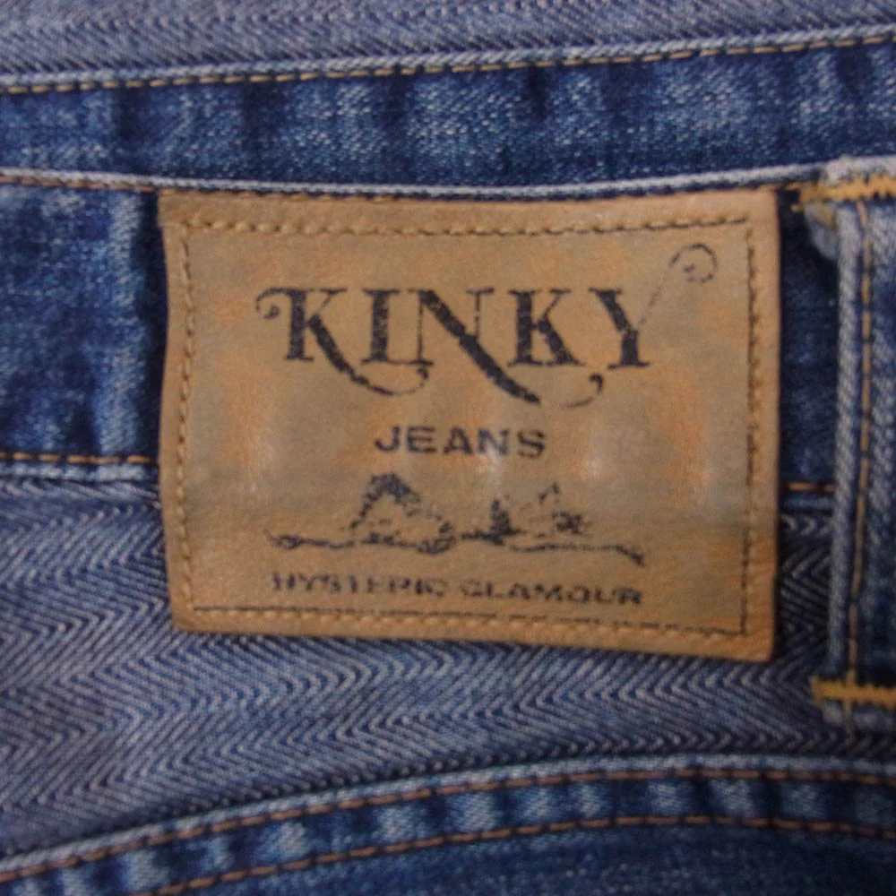 HYSTERIC GLAMOUR ヒステリックグラマー 2AP-9632 00s KINKY JEANS ブーツカット ウミヘビ ツギハギ フレア ジーンズ デニム パンツ インディゴブルー系 M【中古】 - Image 3