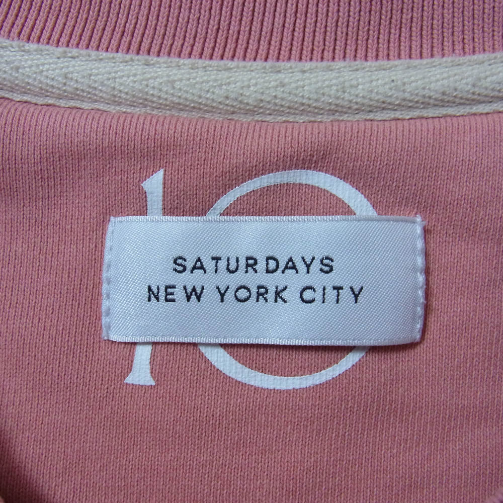 サタデーズ ニューヨークシティ 3212-343-2227 LOGO SWEAT ロゴプリント クルー スウェット ピンク系 L【中古】 - Image 5
