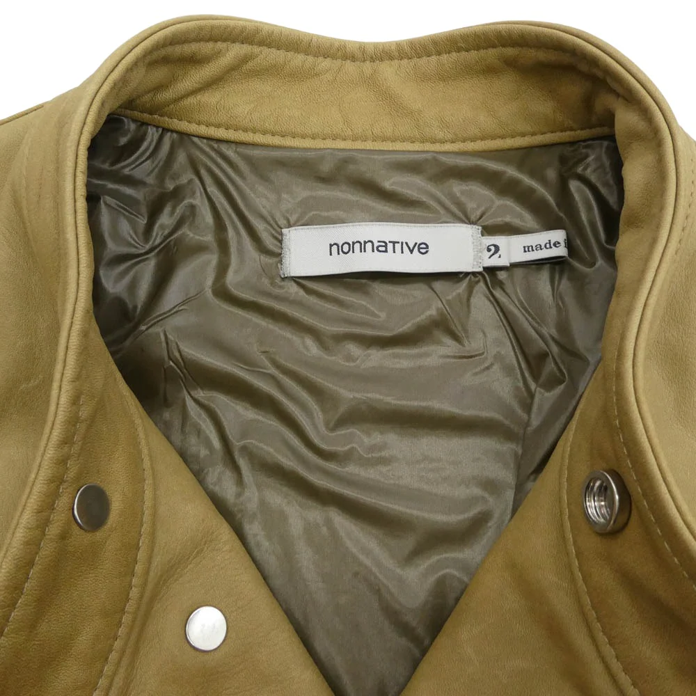 nonnative ノンネイティブ MN-J3610 RIDER BLOUSON COW LEATHER カウレザー ライダース ジャケット イエロー系 2【中古】 - Image 3