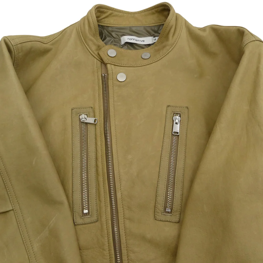 nonnative ノンネイティブ MN-J3610 RIDER BLOUSON COW LEATHER カウレザー ライダース ジャケット イエロー系 2【中古】 - Image 6