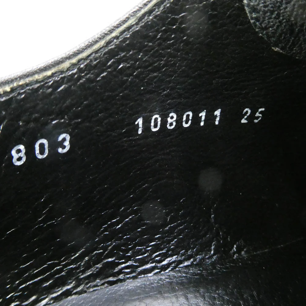 フープディドゥ 803 108011 ポインテッドトゥ レザー ビジネスシューズ ブラック系 25【中古】 - Image 7