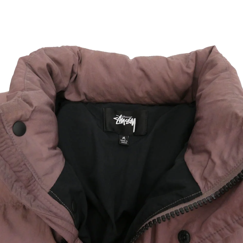 STUSSY ステューシー 115656 Ripstop Down Puffer リップストップ ダウン ジャケット マルチカラー系 薄い葡萄染系 M【中古】 - Image 3