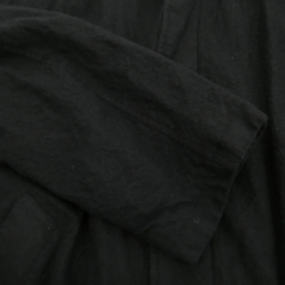 COMME des GARCONS HOMME コムデギャルソンオム 24AW HN-C101 ウールサージ 縮絨 ステンカラー コート ブラック系 M【美品】【中古】 - Image 4