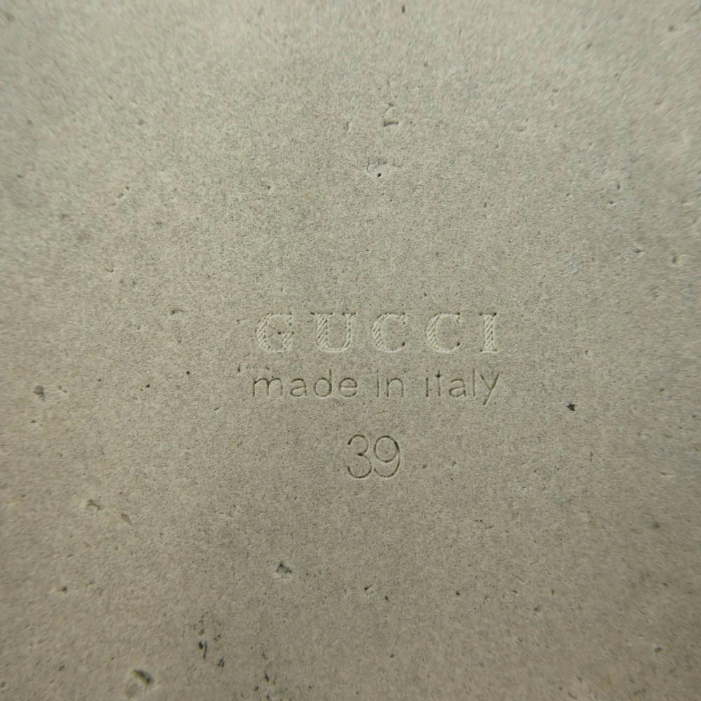 GUCCI グッチ 17SS 452312 Wmns Peggy Platform ペギー プラットフォーム シェリーライン 厚底 レザー スニーカー ブラック系 39【中古】 - Image 7