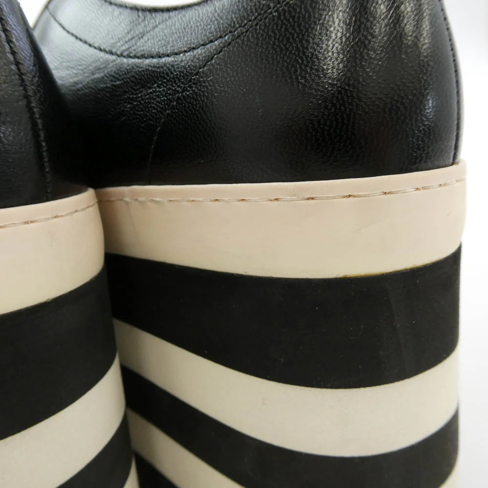 GUCCI グッチ 17SS 452312 Wmns Peggy Platform ペギー プラットフォーム シェリーライン 厚底 レザー スニーカー ブラック系 39【中古】 - Image 8