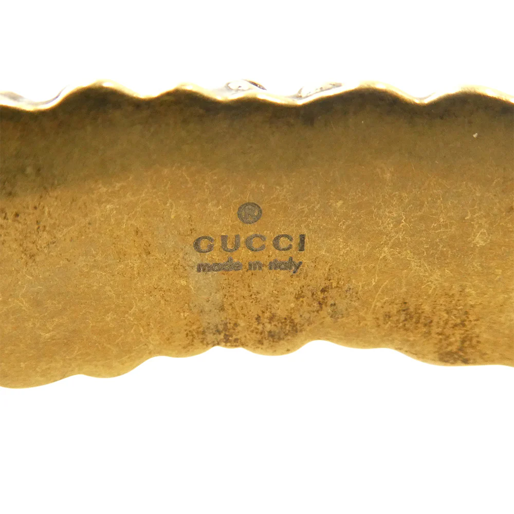 GUCCI グッチ ライオン たてがみモチーフ バングル ゴールド系 L【中古】 - Image 5