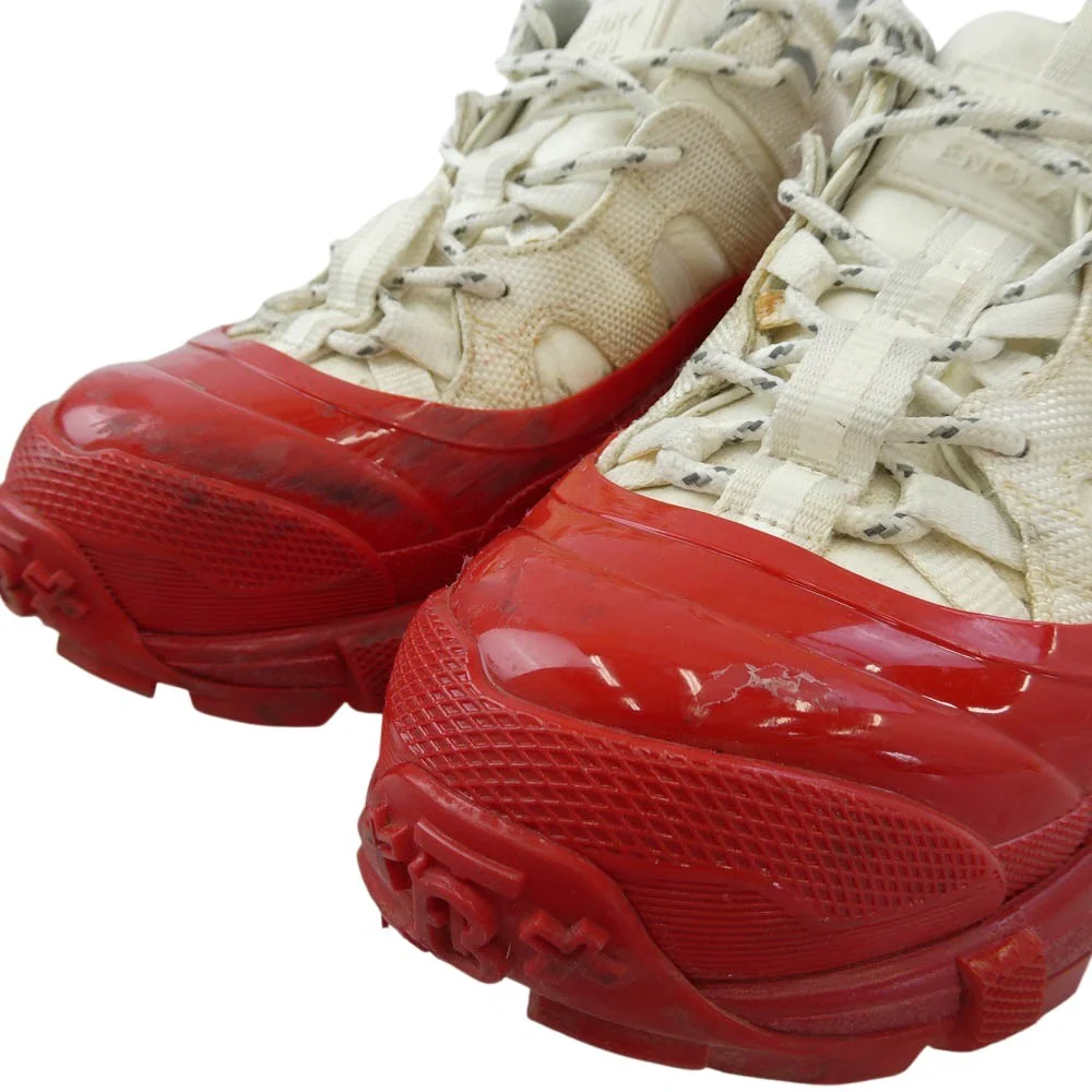 BURBERRY バーバリー LOW TOP SNEAKERS スニーカー ホワイト系 レッド系 37【中古】 - Image 4