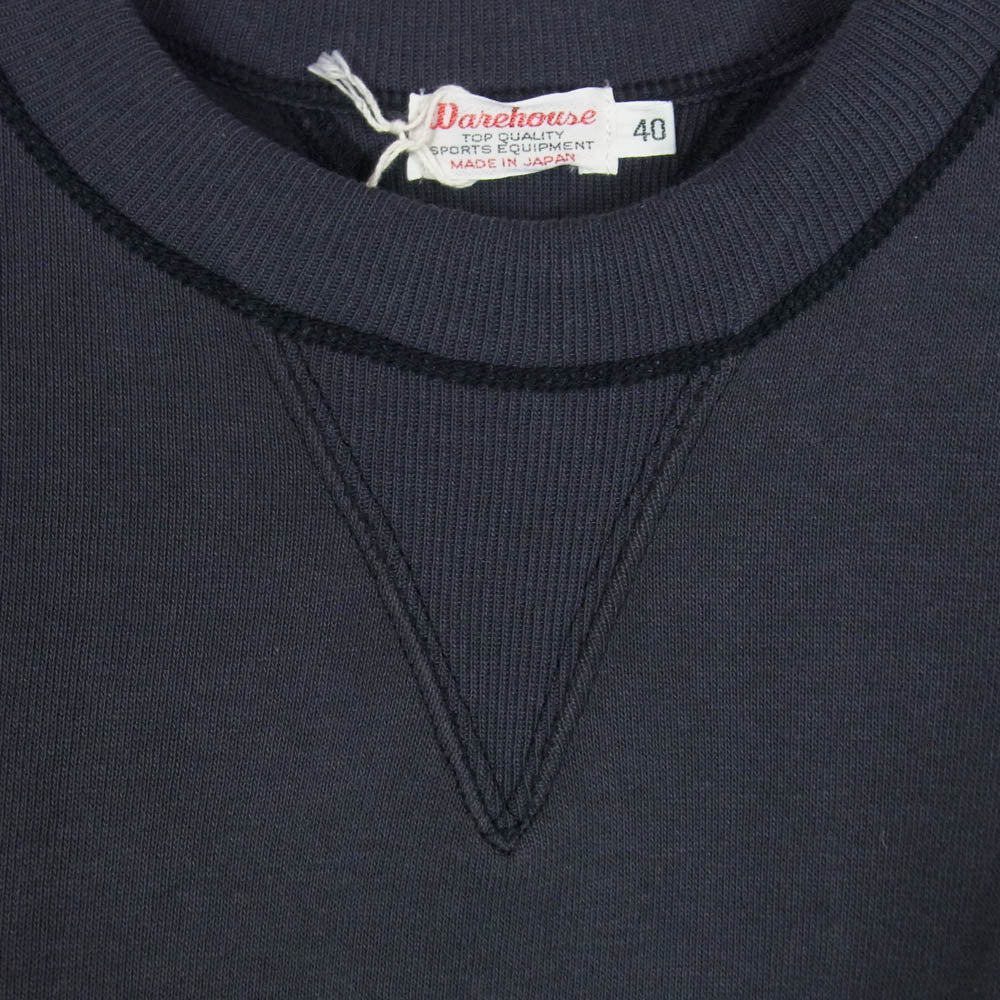 WAREHOUSE ウエアハウス LOT.403 吊り編み クルーネック 両V スウェット ブラック系 40【中古】 - Image 3