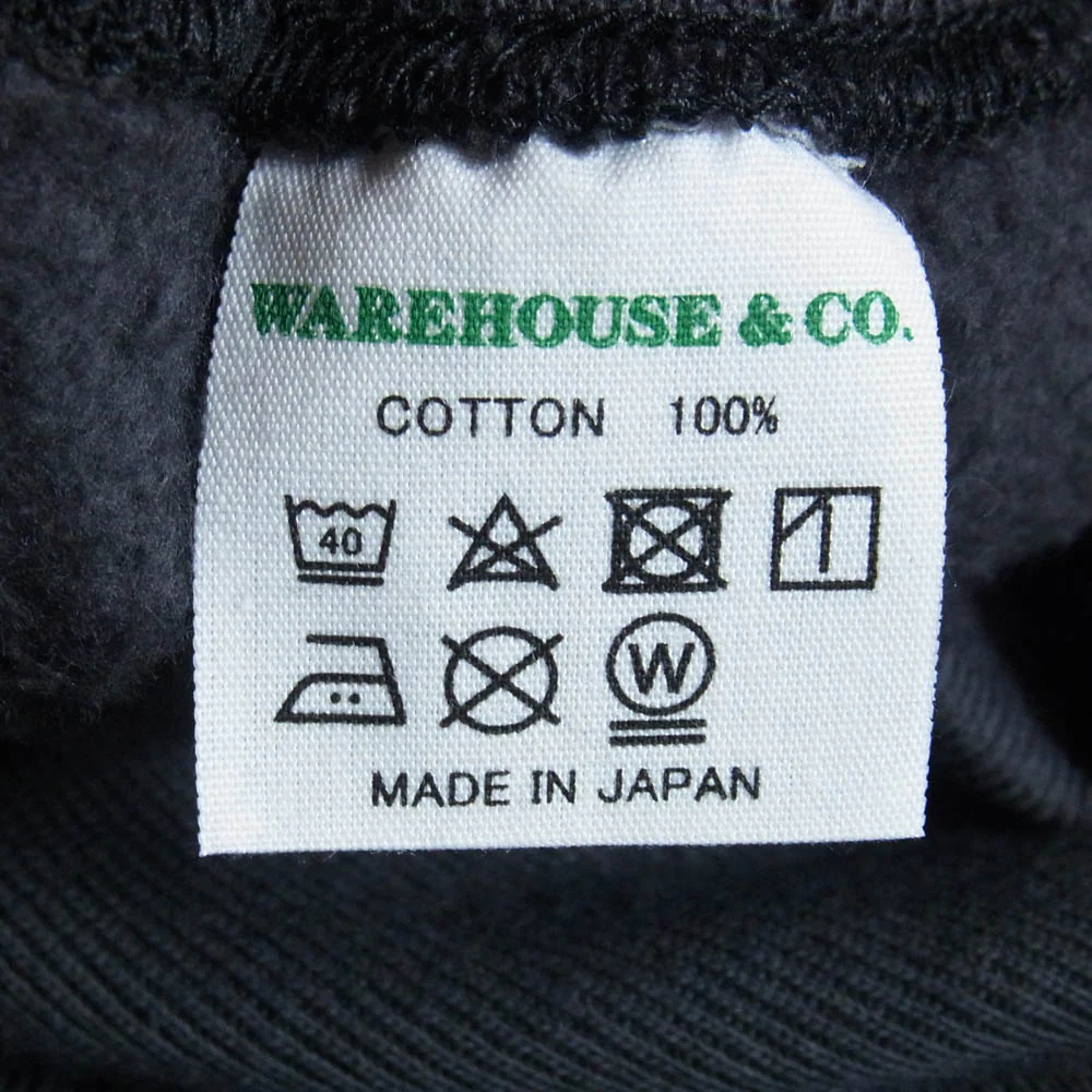 WAREHOUSE ウエアハウス LOT.403 吊り編み クルーネック 両V スウェット ブラック系 40【中古】 - Image 6