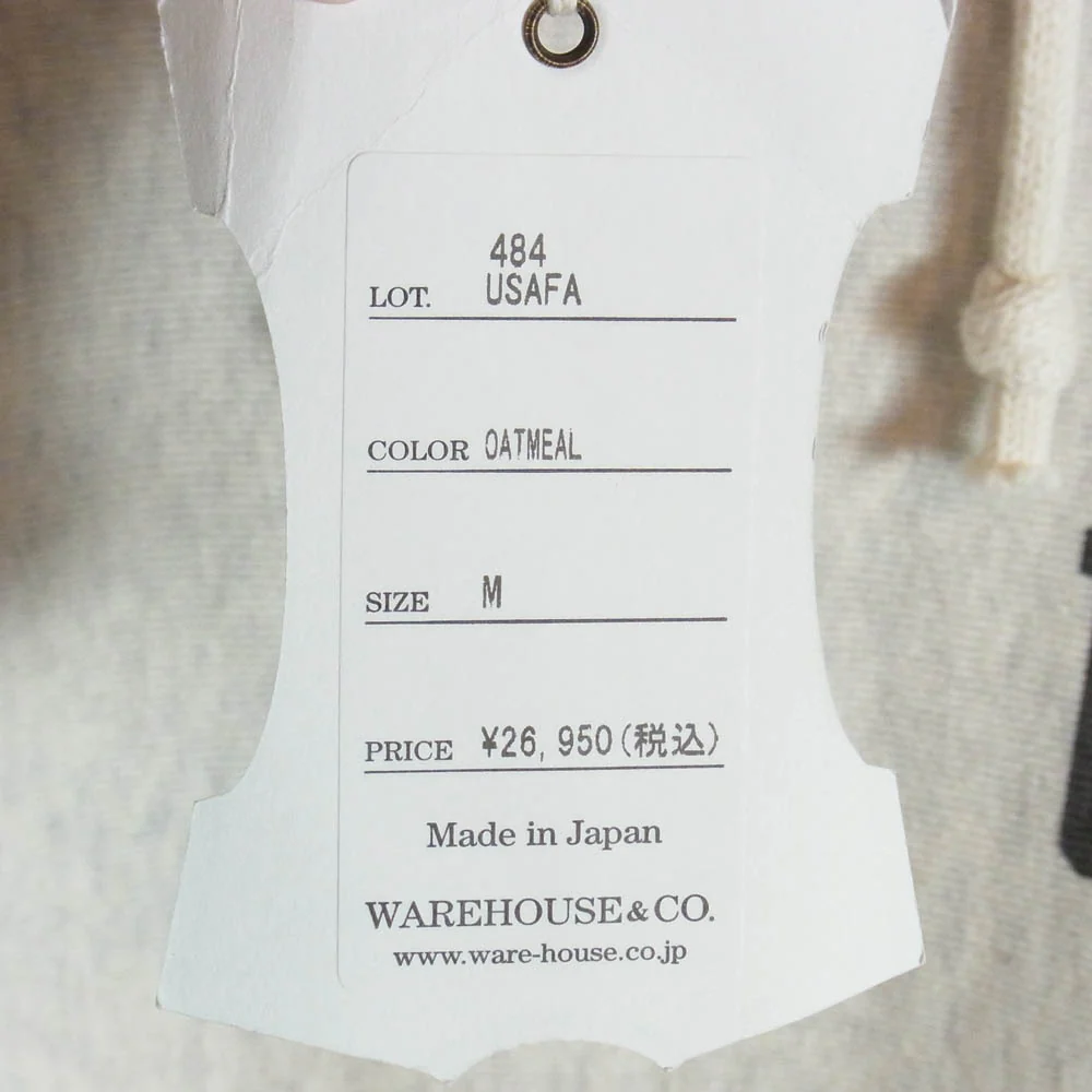 WAREHOUSE ウエアハウス LOT.484 USAFA リバーススタイル フード スウェット パーカー OATMEAL M【中古】 - Image 7