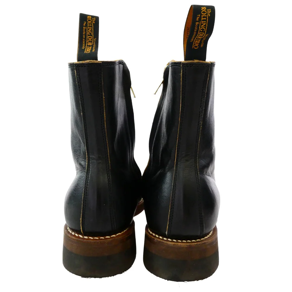 ROLLING DUB TRIO ローリングダブトリオ RDT-A14 CASPER BLACK HORSEHIDE 茶芯 キャスパー ブラック ホースハイド レザー サイドジップ ブーツ ブラック系 25.5cm【中古】 - Image 3