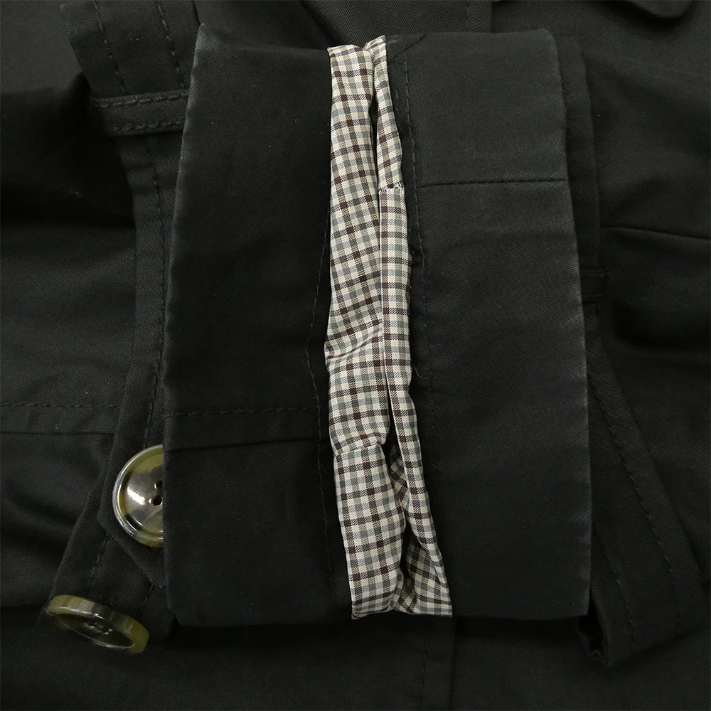 MAX MARA マックスマーラ 50260279 Weekend Line ウィークエンドライン 裏地チェック トレンチコート ブラック系 40【中古】 - Image 6